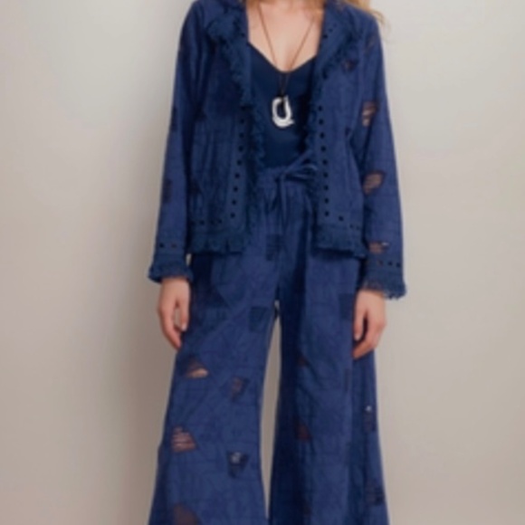 Johnny Was Womens Kae Jacket, Blue - Picture 4 of 5